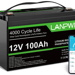 LANPWR LifePo4 100AH Bluetooth